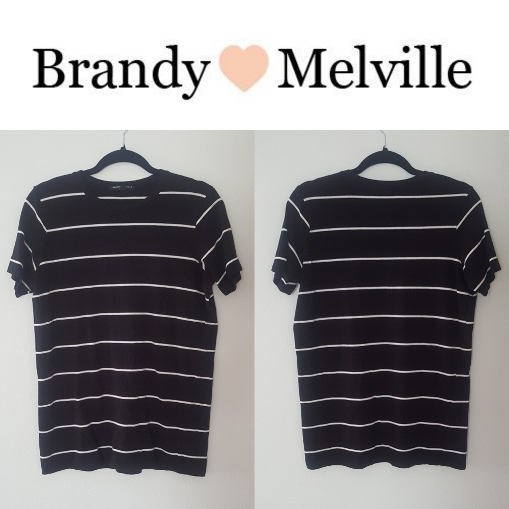 Brandy Melville Striped Long Slouchy Tee Shirt
